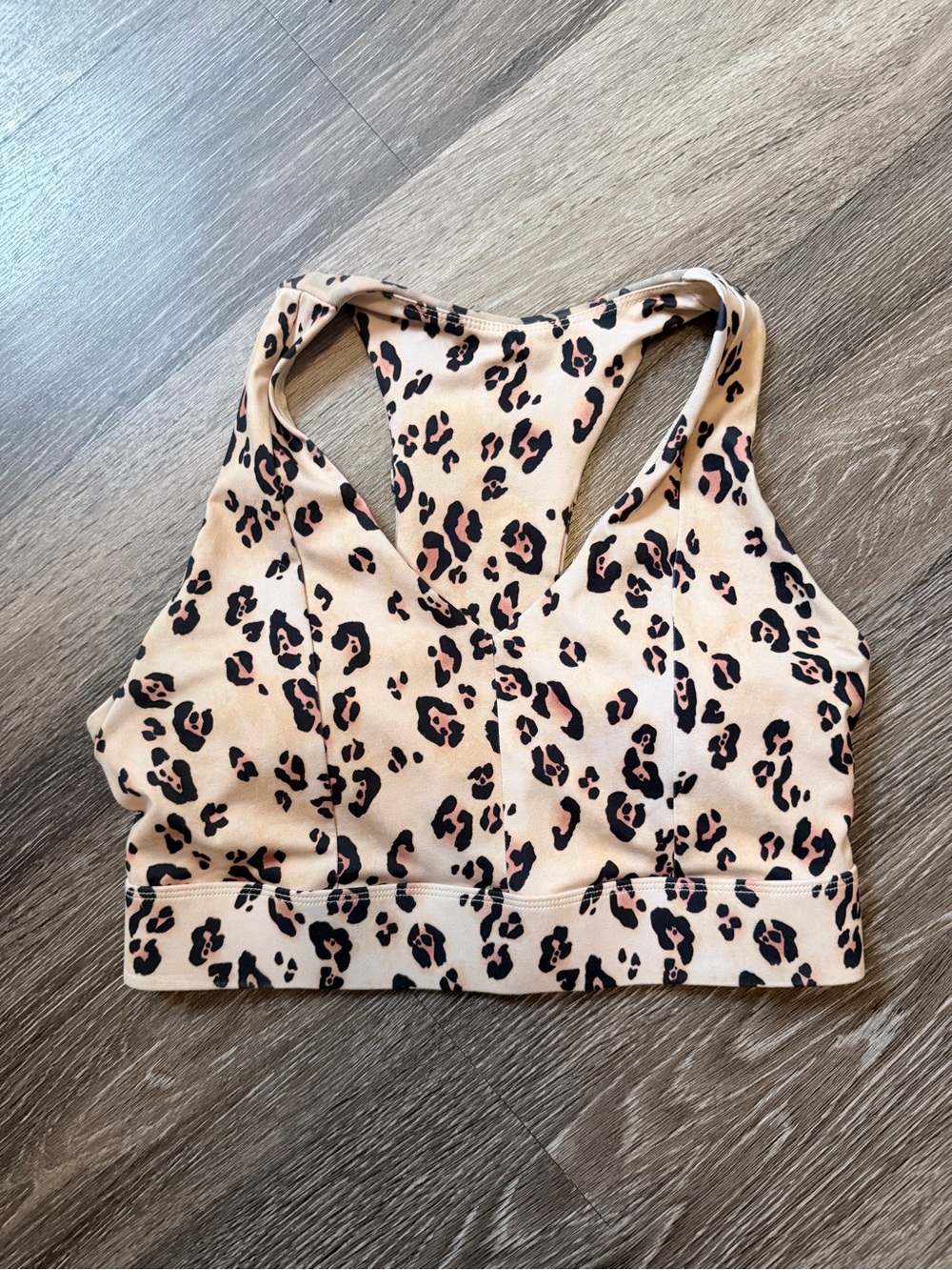 Fabletics Leopard Racerback Sports Bra - Picture 1 of 3